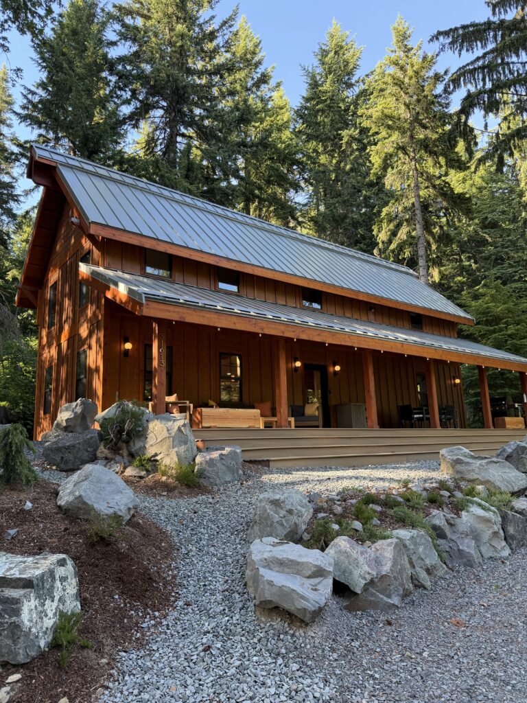 Vacation Home Rental near Rainier front porch 